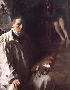 Anders Zorn Sailvportratt med modell(Self-portrait with a model) china oil painting reproduction